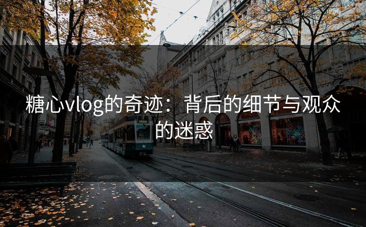 糖心vlog的奇迹：背后的细节与观众的迷惑  第1张